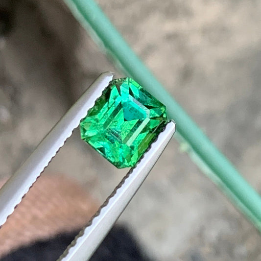 0.80 Carat Mint Green Tourmaline – Natural Emerald Cut Gemstone from Afghanistan