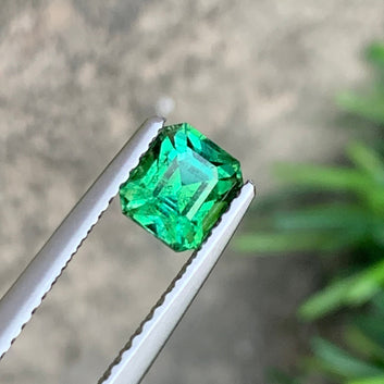 0.80 Carat Mint Green Tourmaline – Natural Emerald Cut Gemstone from Afghanistan