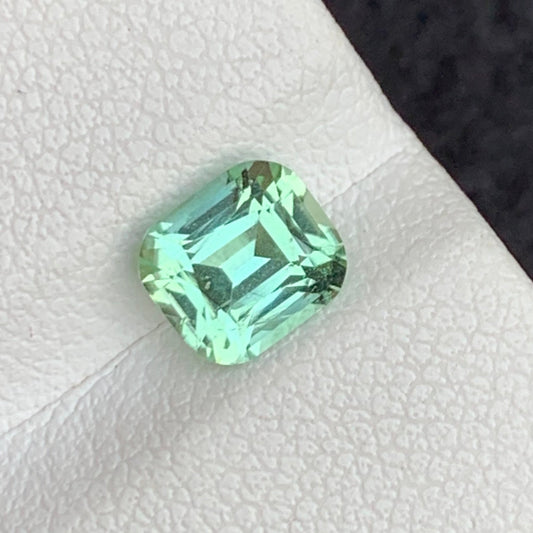 1.20 Carat Seafoam Green Tourmaline – Natural Cushion Cut Gemstone from Afghanistan