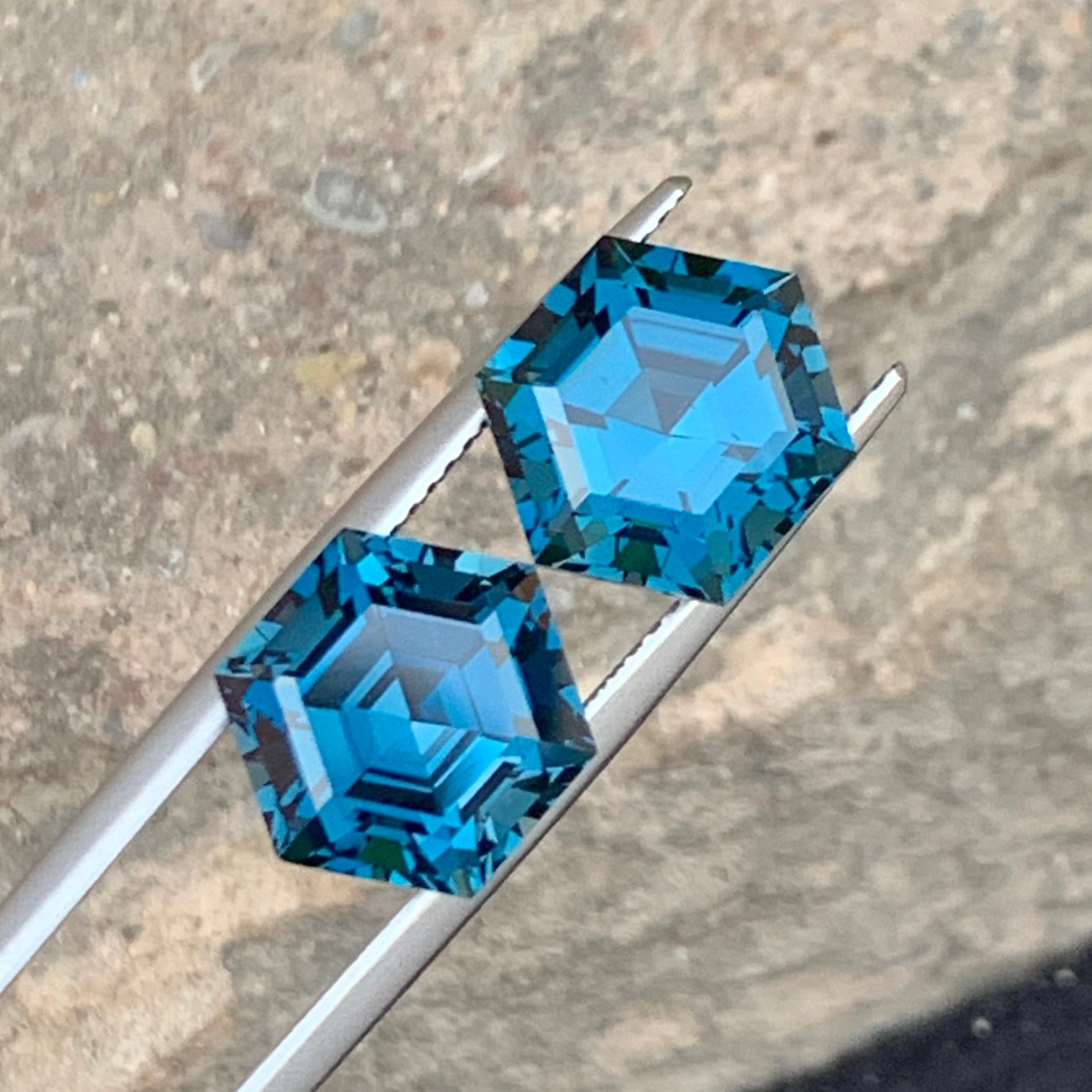 blue gemstone pair