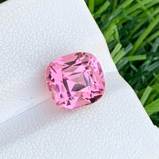 4.15 Carats Loose Baby Pink Tourmaline, Pink Gemstone Cushion Cut