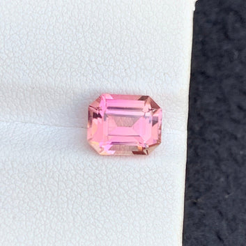 Pink Tourmaline Gemstone, Beautiful Pink Stone Emerald Cut 2.20 Carats