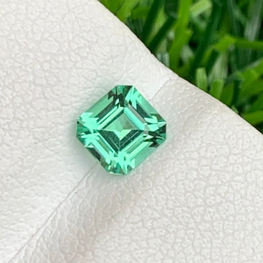 0.70 Carat Seafoam Green Tourmaline – Asscher Cut Gemstone from Afghanistan