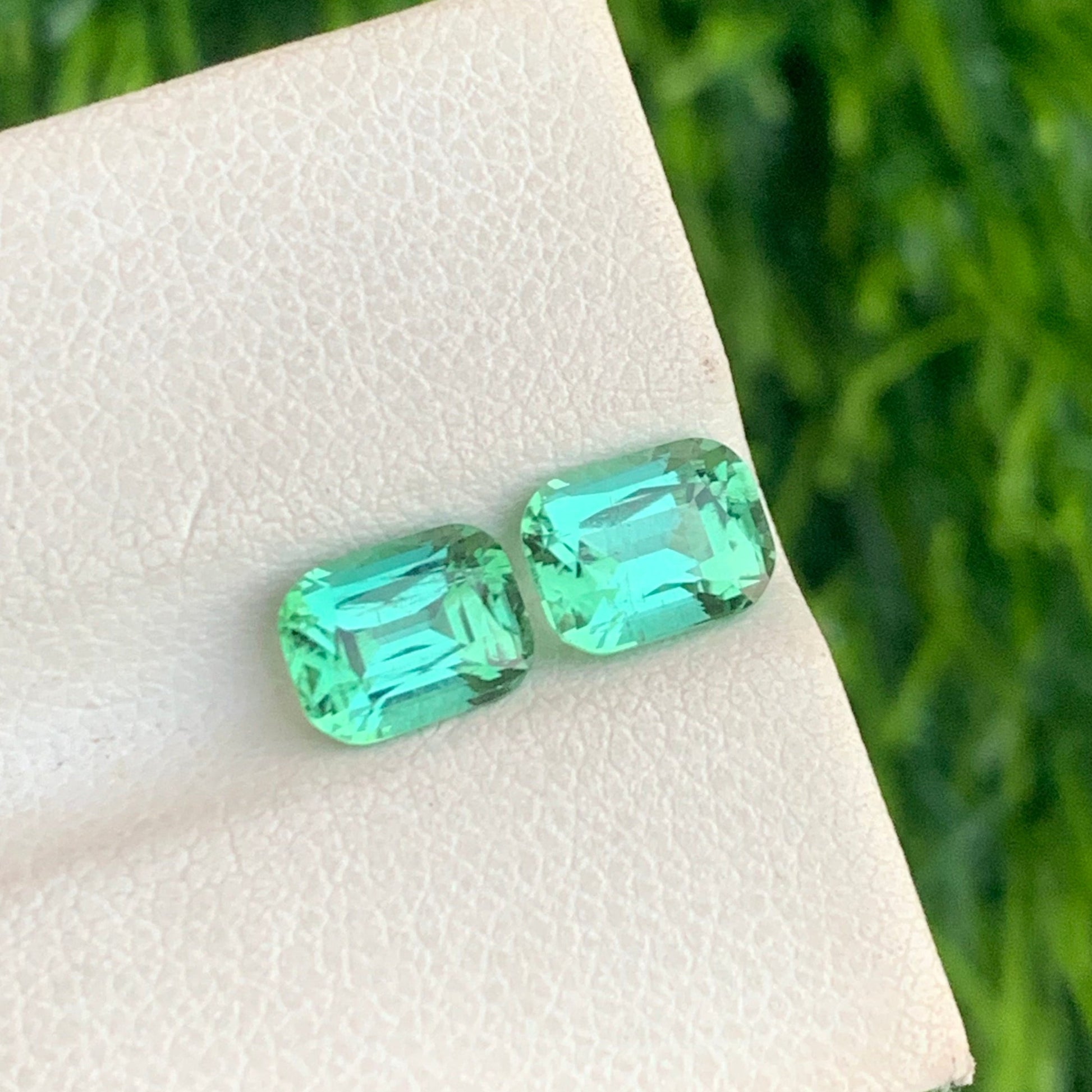 Bluish Green Gemstone Pair