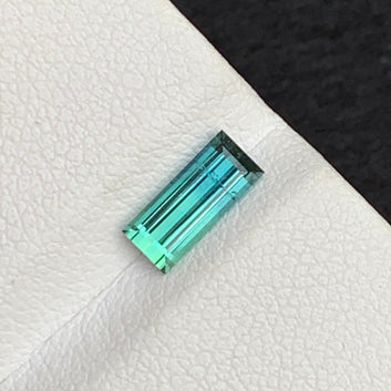 0.80 Carat Bicolor Tourmaline – Emerald Cut | Natural Afghan Gemstone