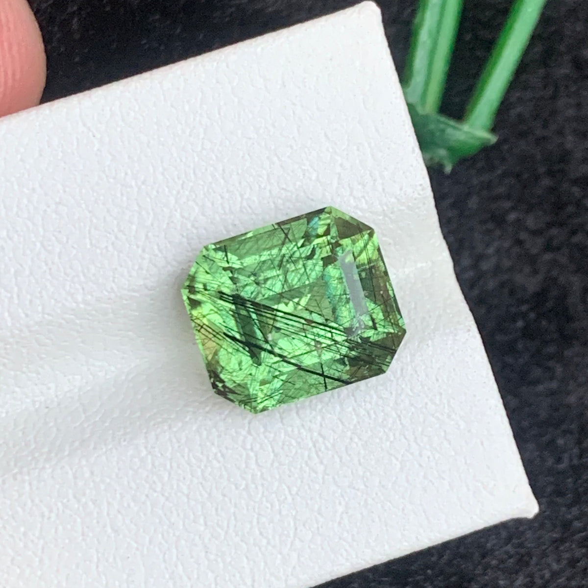 Green Rutile Peridot stone
Green Rutile Peridot jewelry