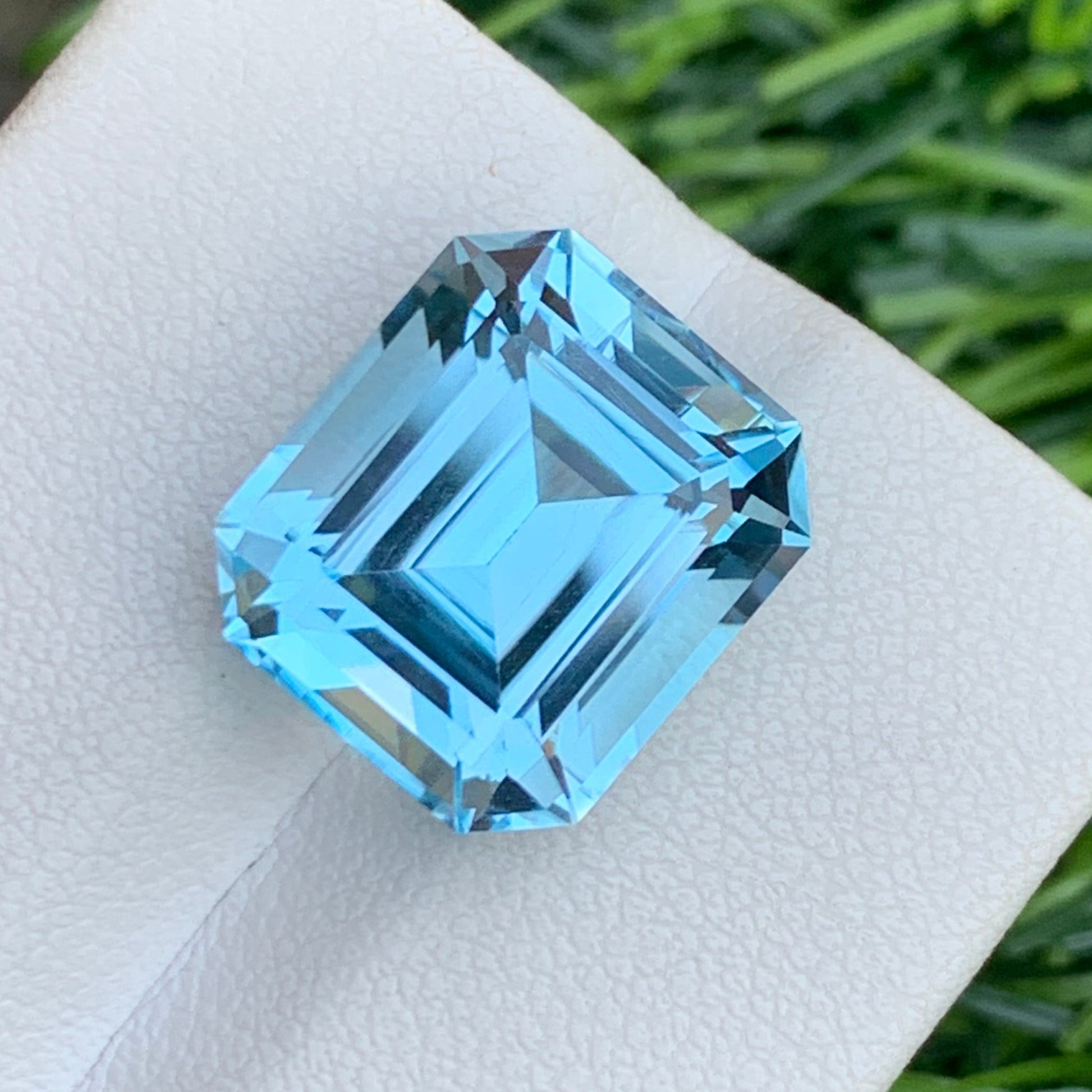 Blue topaz gemstone