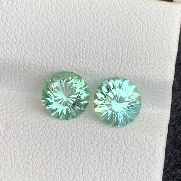 2.83 Carats Natural Tourmaline Pair with Round Shape, Tourmaline Gemstone for Earrings