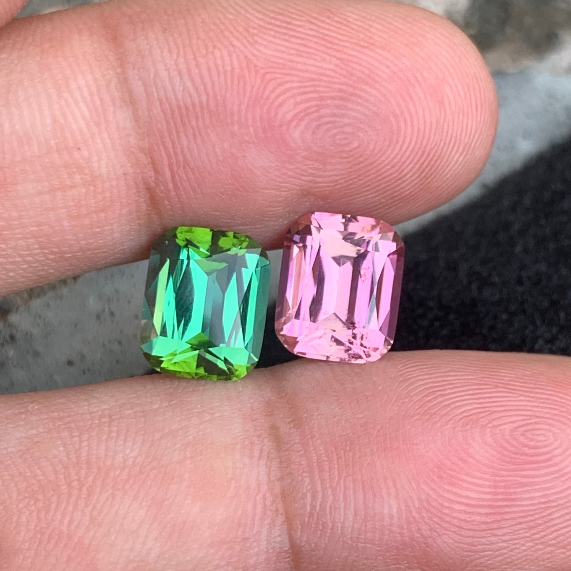 Reverse Tourmaline pair
Reverse Tourmaline earrings