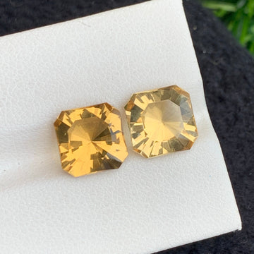 Yellow Citrine Pair