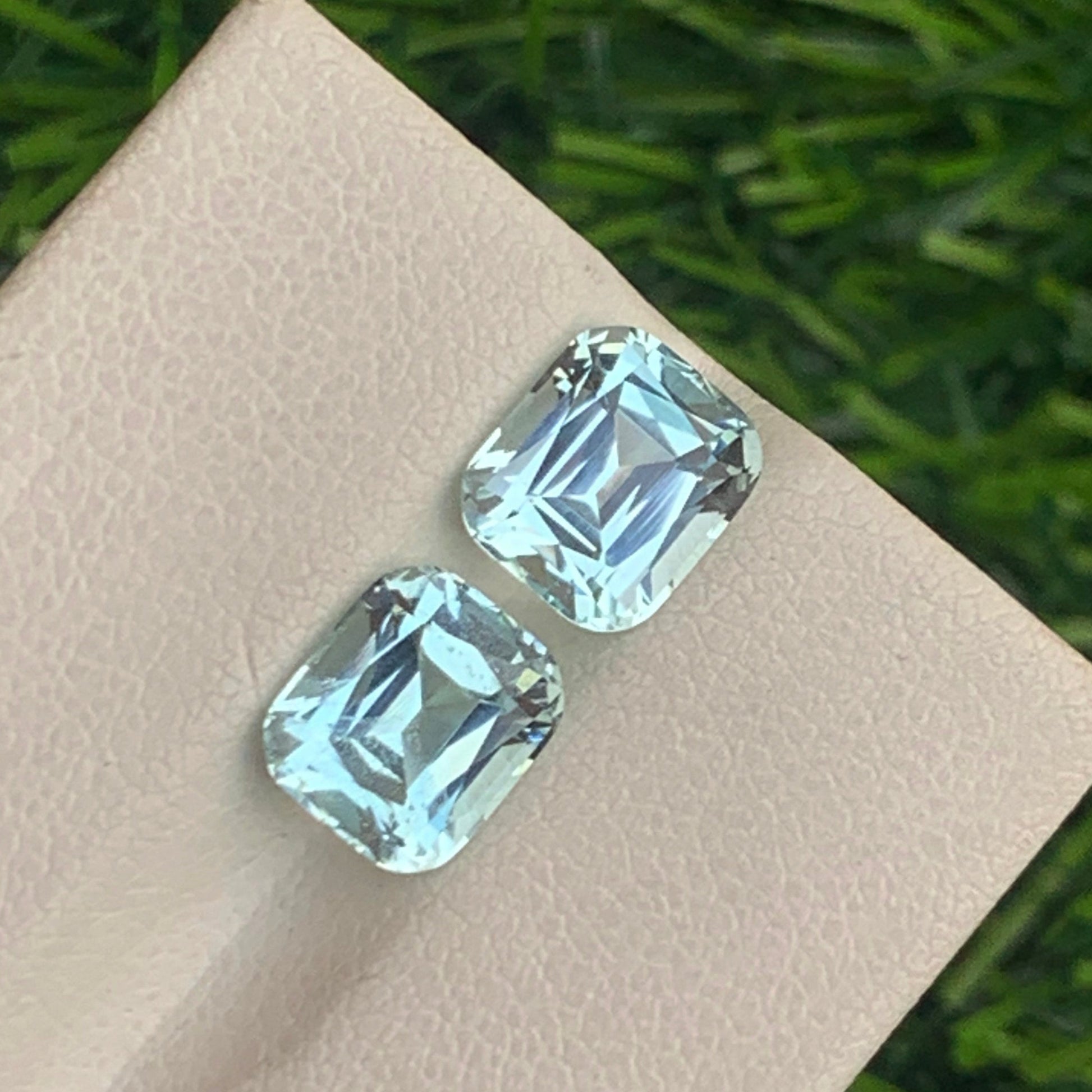 Blue Aquamarine earring Pair