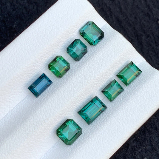 4.25 Carats Bluish Green Tourmaline Lot for Jewelry, Jewelry Size Tourmaline Lot