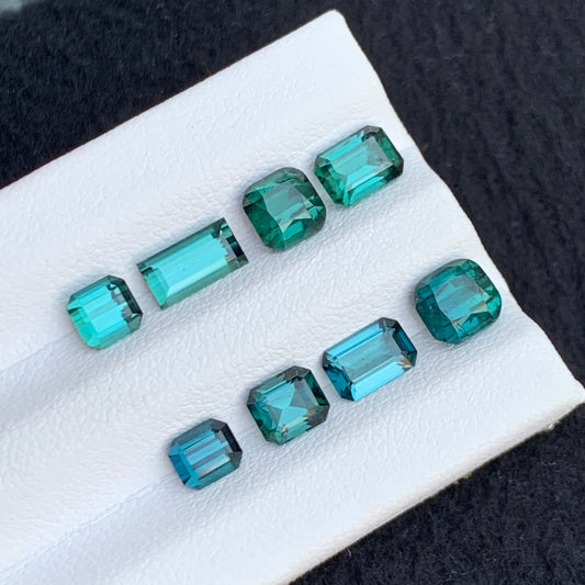 5.65 Carats Bluish Green Tourmaline Lot for Jewelry, Small Size Tourmaline Lot