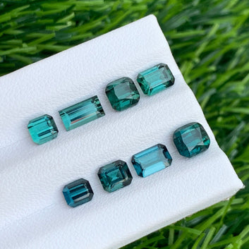 5.65 Carats Bluish Green Tourmaline Lot for Jewelry, Small Size Tourmaline Lot