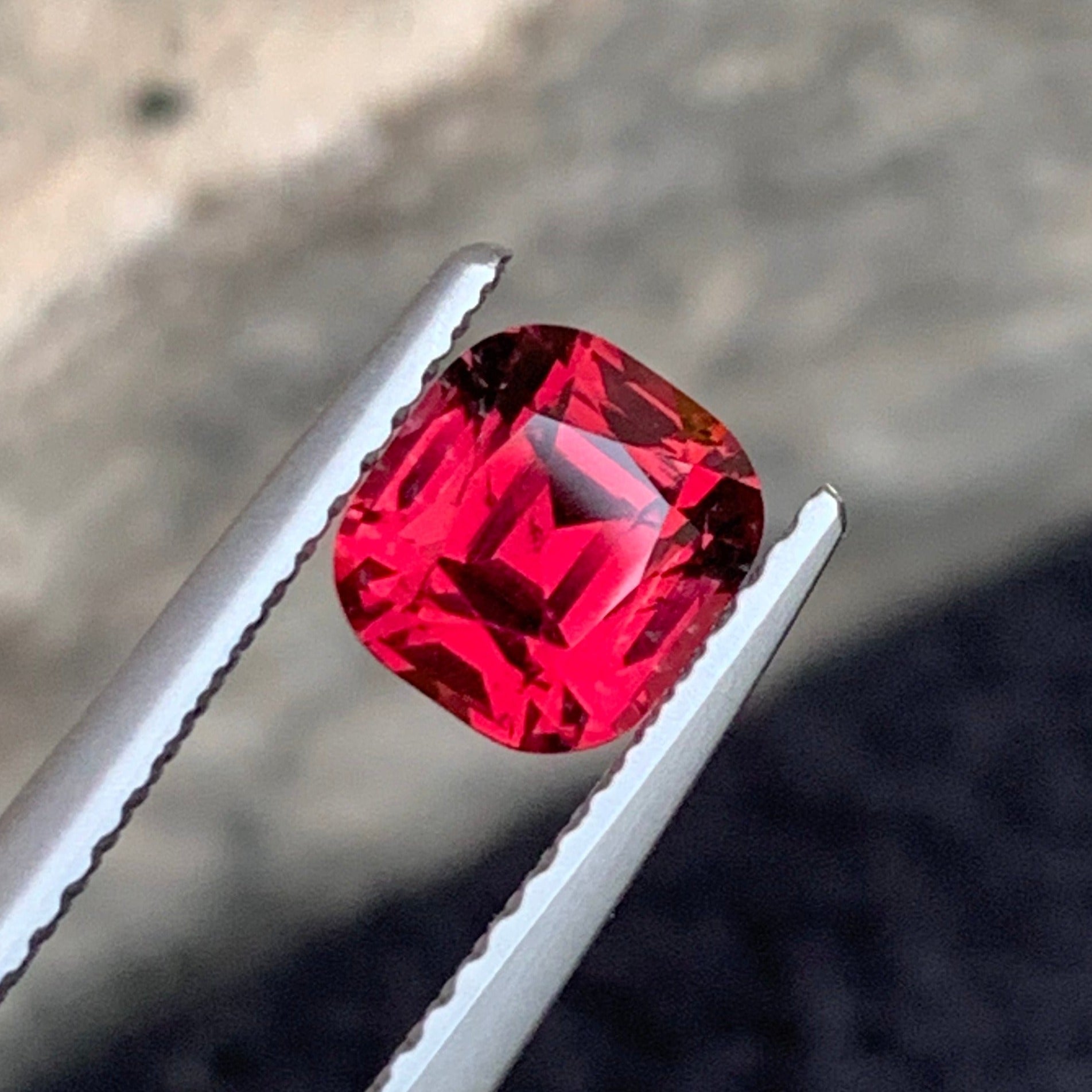 pinkish red garnet