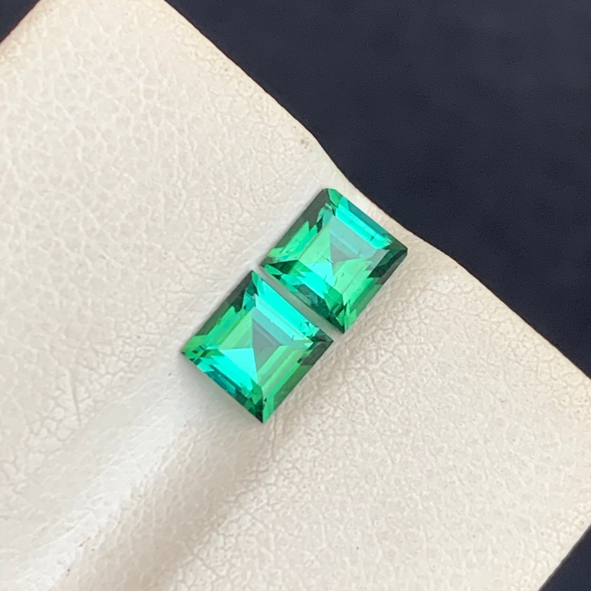 Bluish Green Tourmaline Pair