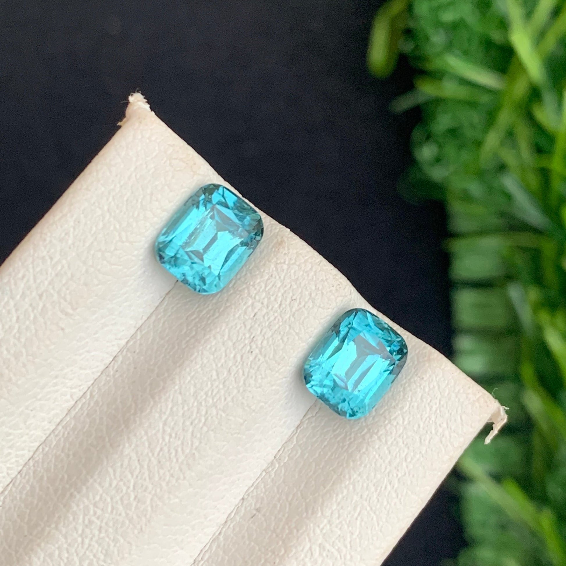 Neon Blue stone Pair