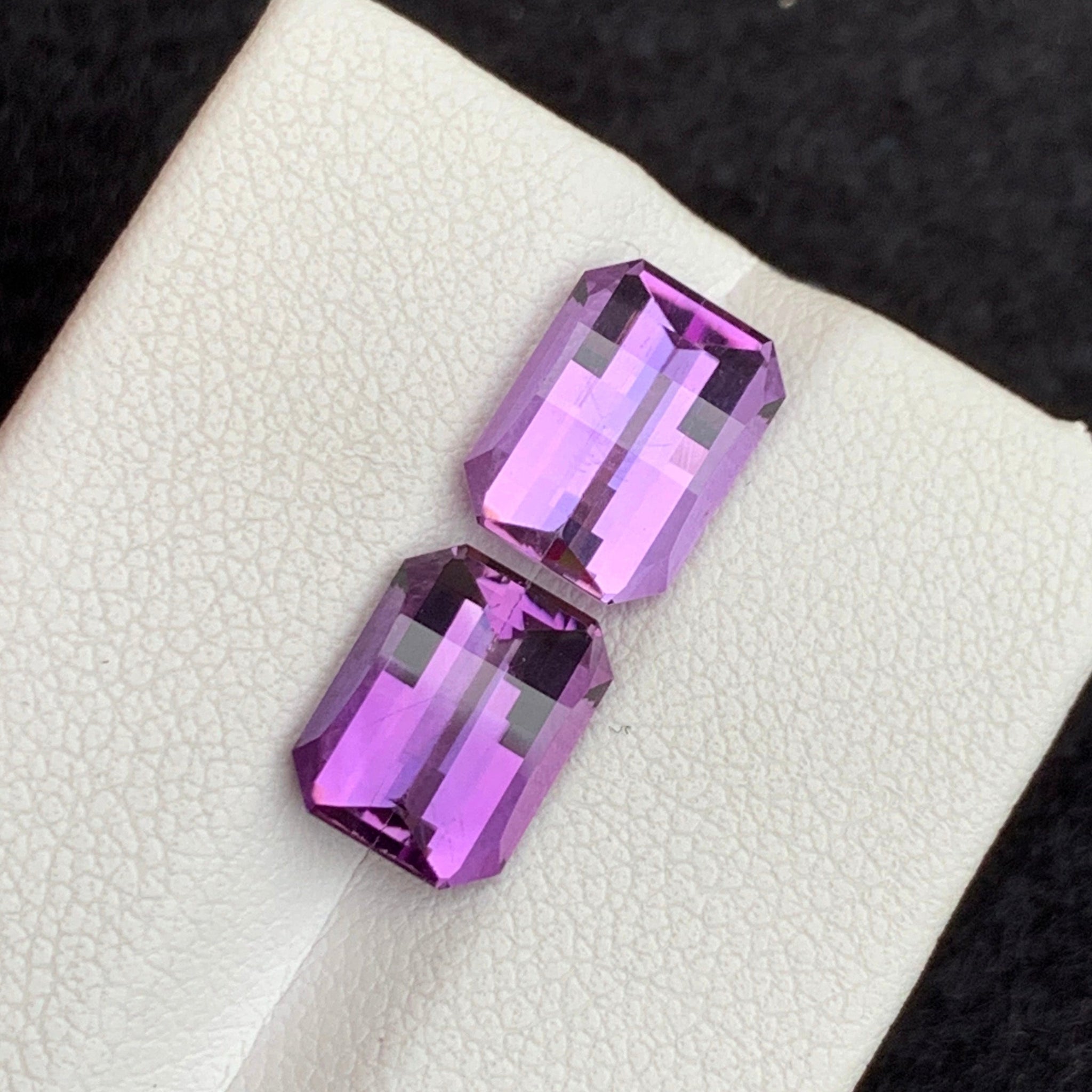 Faceted pink purple amethyst
