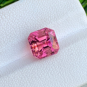 Pink Rubellite Tourmaline Gemstone – 4.15 Carats Asscher Cut from Afghanistan