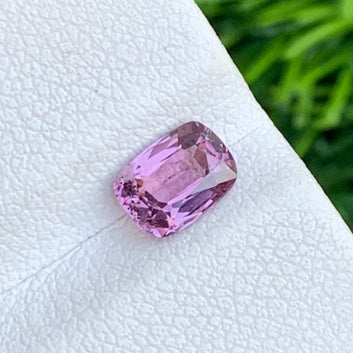 Pinkish Purple Spinel Gemstone from Afghanistan, Cushion Cut 0.90 Carat