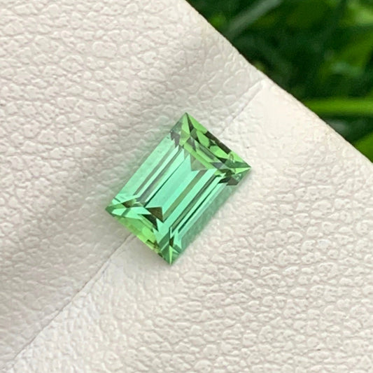 0.80 Carat Seafoam Green Tourmaline – Baguette Cut, Natural Afghan Gemstone