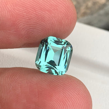 4.50 Carats Natural Seafoam Tourmaline Gemstone – Cushion Cut from Afghanistan