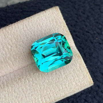 Natural Lagoon Tourmaline, Cushion Shape 12.65 Carats; Afghan Lagoon Tourmaline