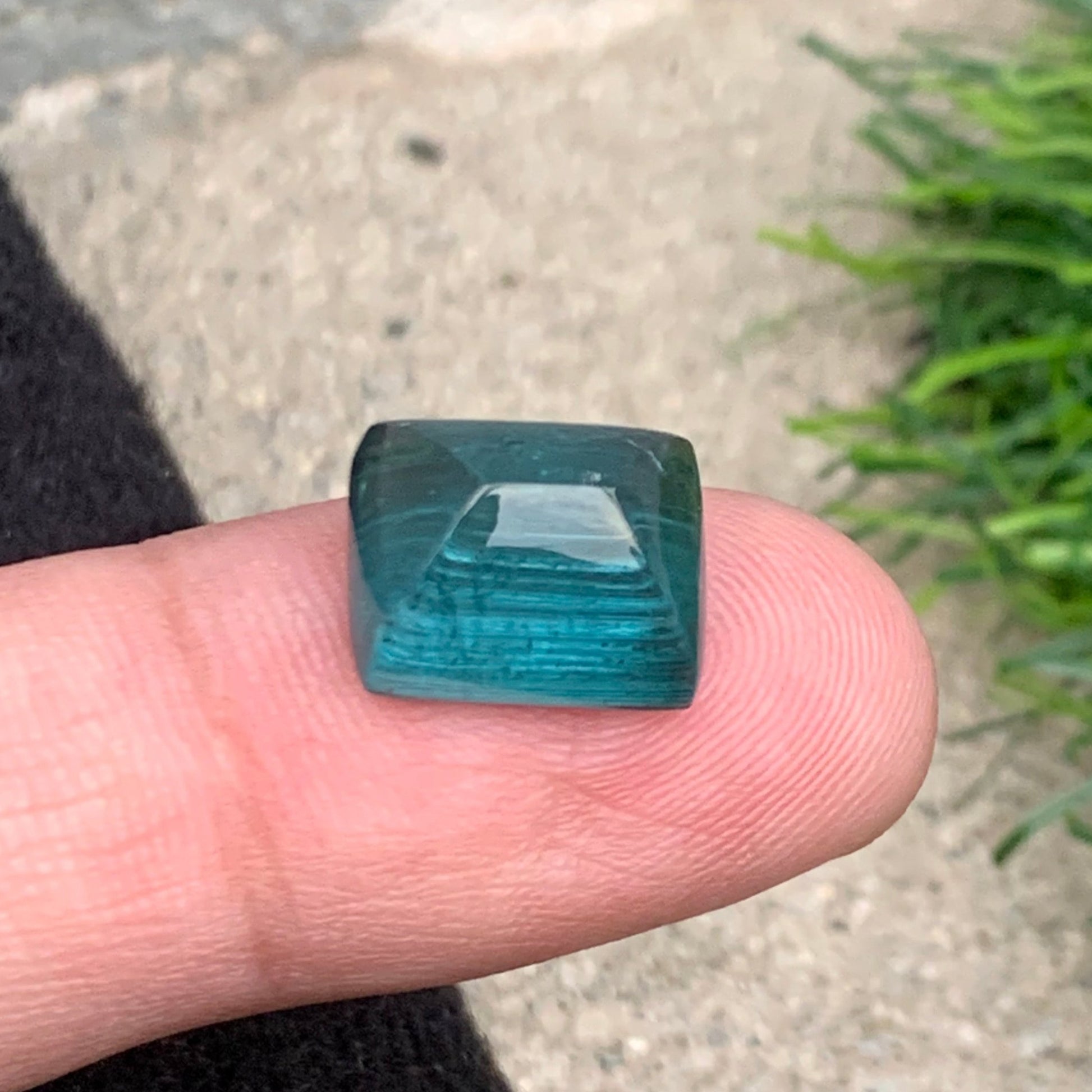 Teal Blue Tourmaline cabochon 