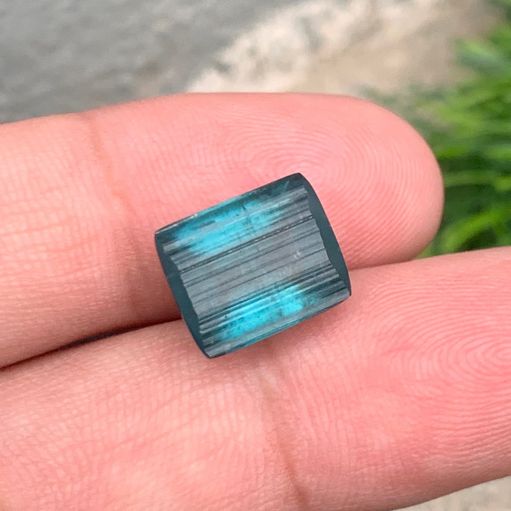 bluish Blue Tourmaline cabochon 