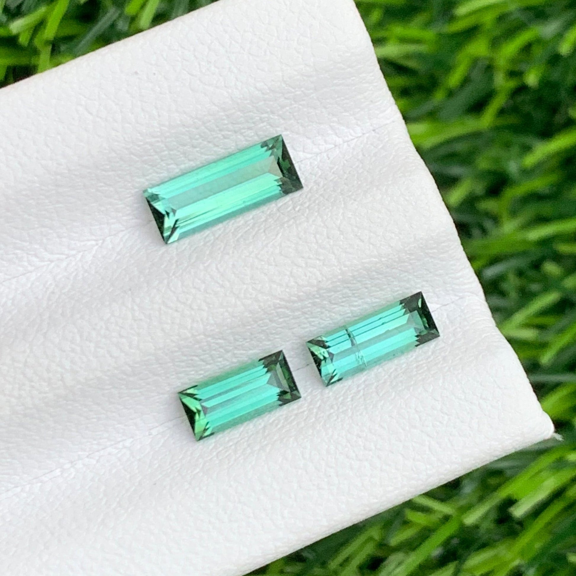 Mint green tourmaline ring