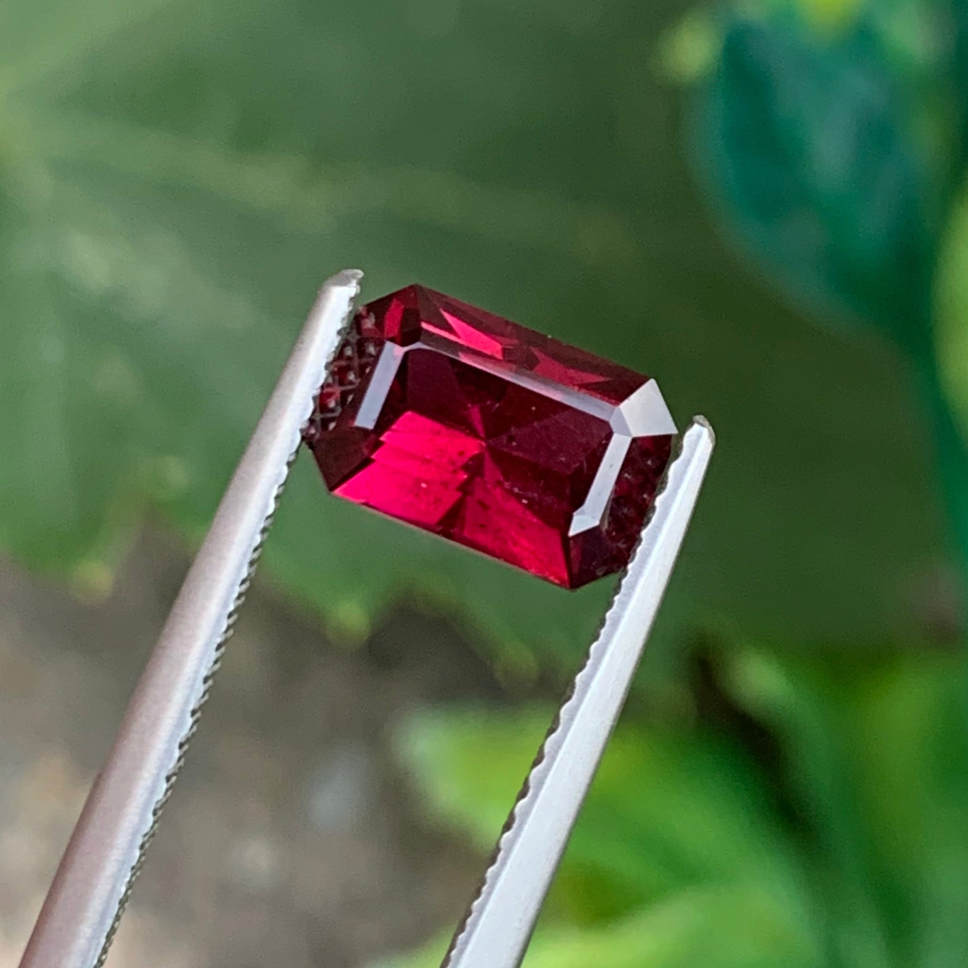 loose pink red garnet