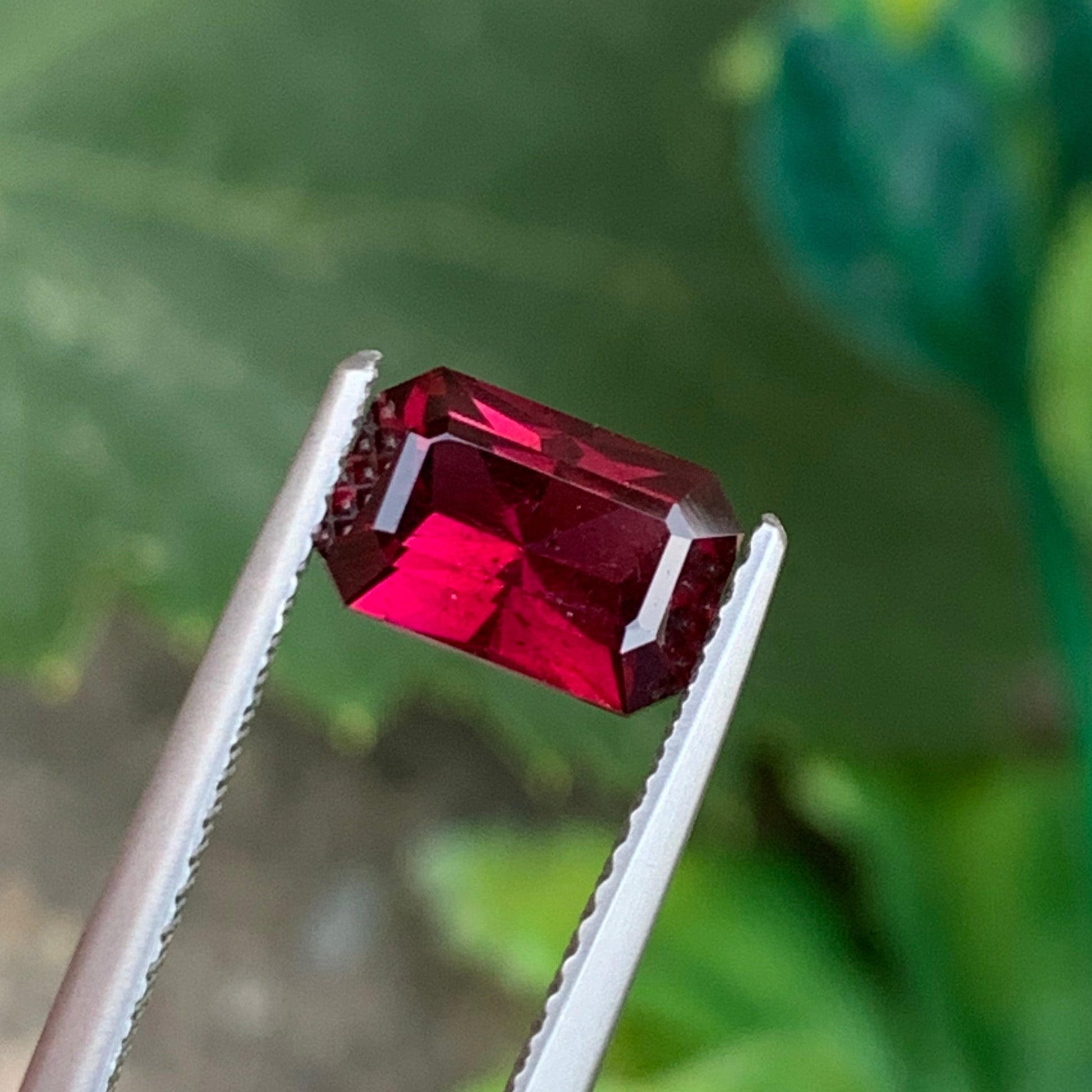 loose pink red garnet