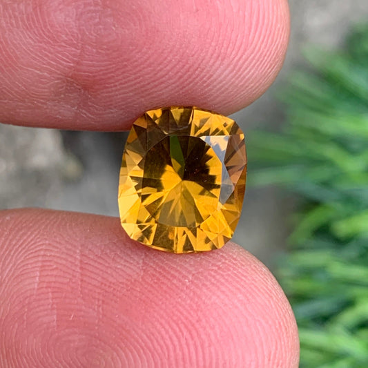 Yellow Citrine Gemstone, Fancy Cut 3.90 Carats