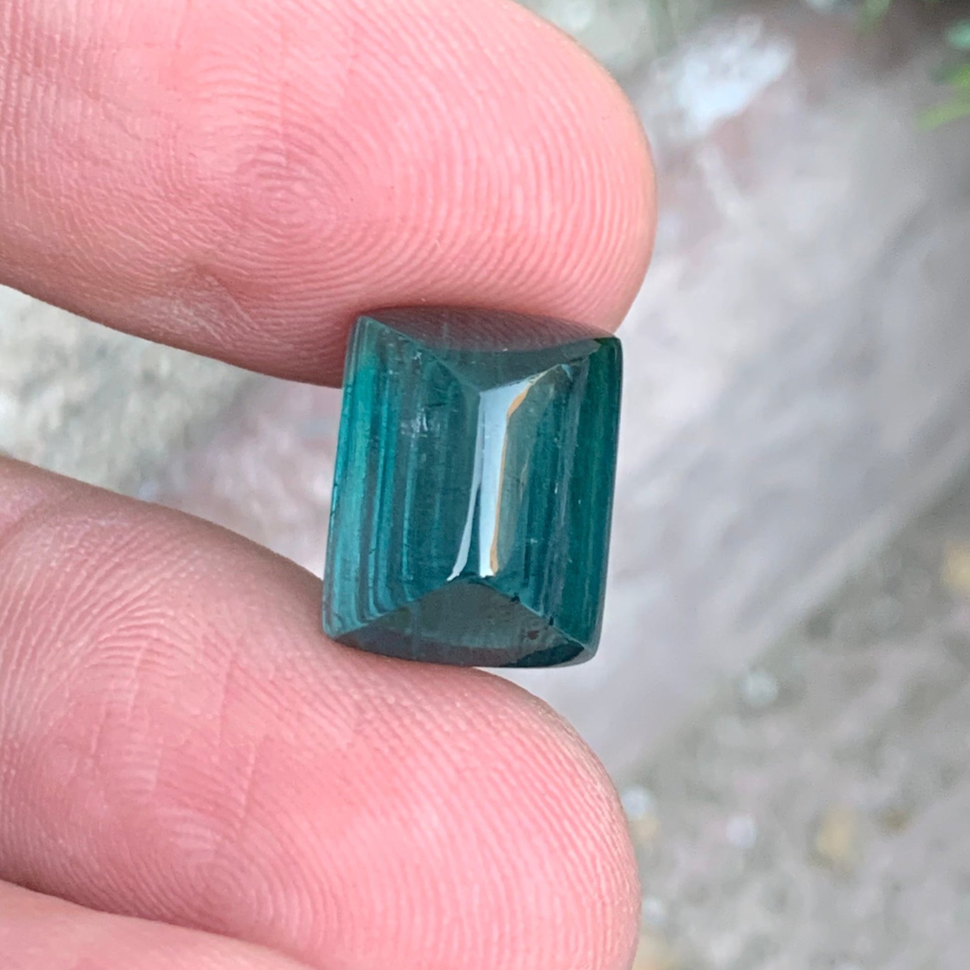 Dark Blue tourmaline cabochon