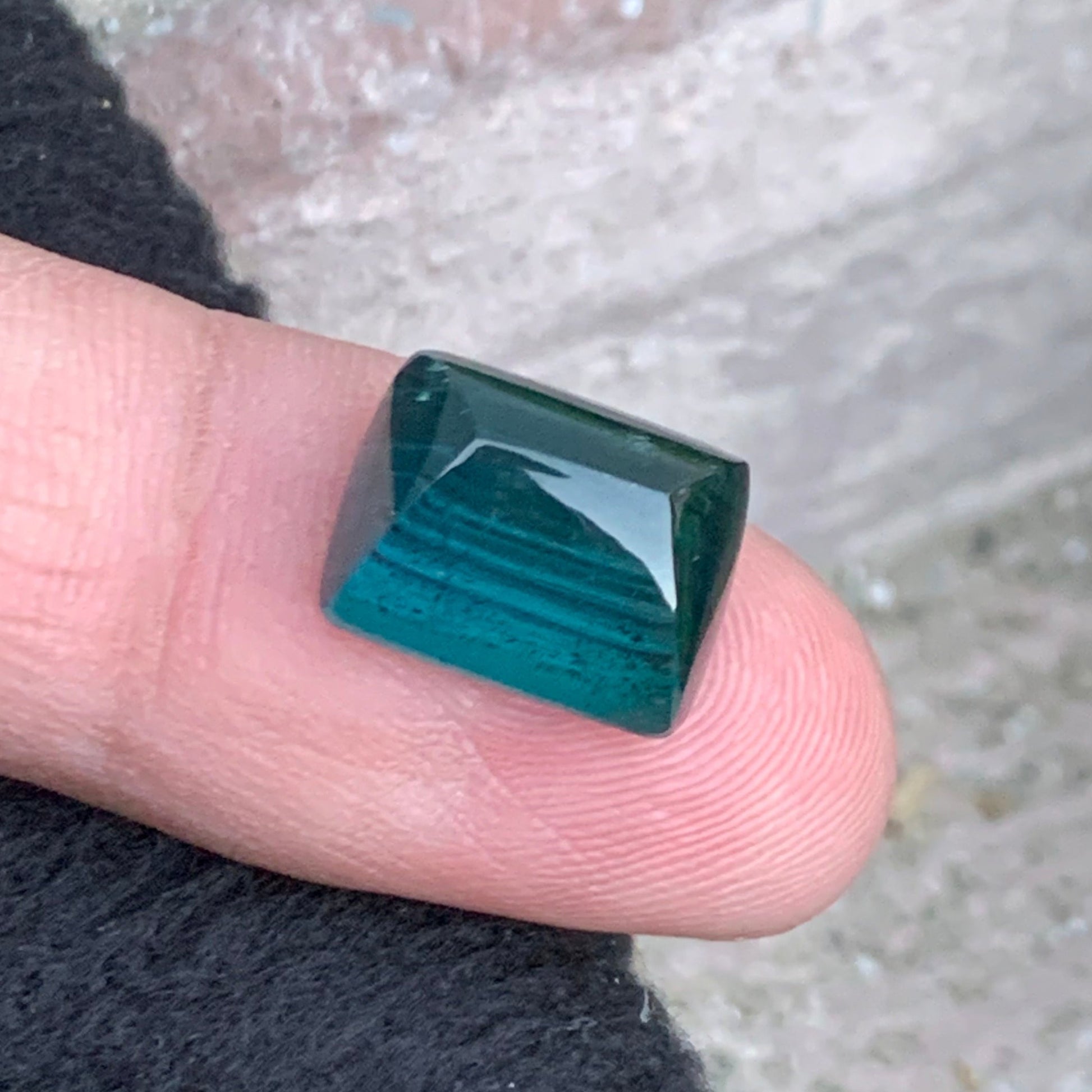 Blue tourmaline cabochon