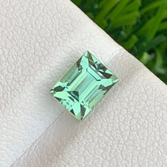 Seafoam Green Tourmaline from Afghanistan, Baguette Cut 1.20 Cts