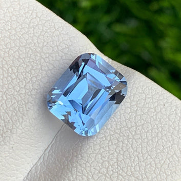 Blue Aquamarine from Africa, Cushion Cut 3.00 Cts