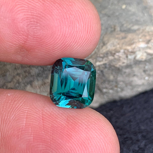 Dark bluish green tourmaline