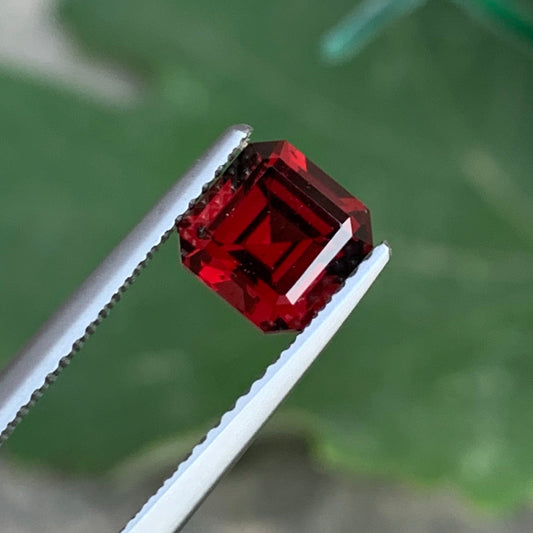 Natural Rhodolite Garnet, Asscher Cut 2.15 Cts