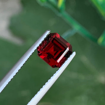 Natural Rhodolite Garnet, Asscher Cut 2.15 Cts