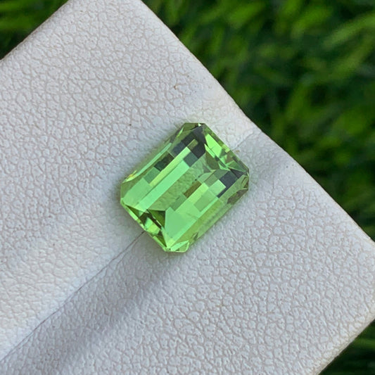 Natural Green Peridot Gemstone, 2.80 Carats Pixel Shape, Tope Quality Peridot