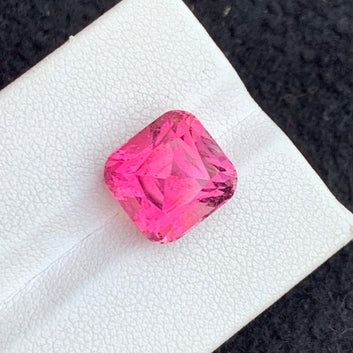 7.95 Carats Natural Baby Pink Tourmaline, Hot Pink Gemstone Cushion Cut