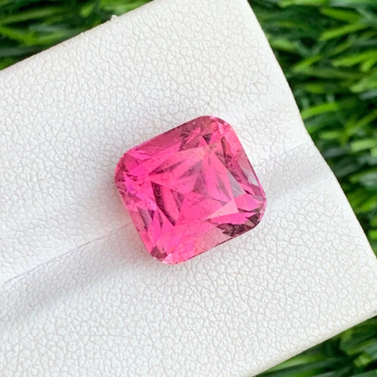 7.95 Carats Natural Baby Pink Tourmaline, Hot Pink Gemstone Cushion Cut