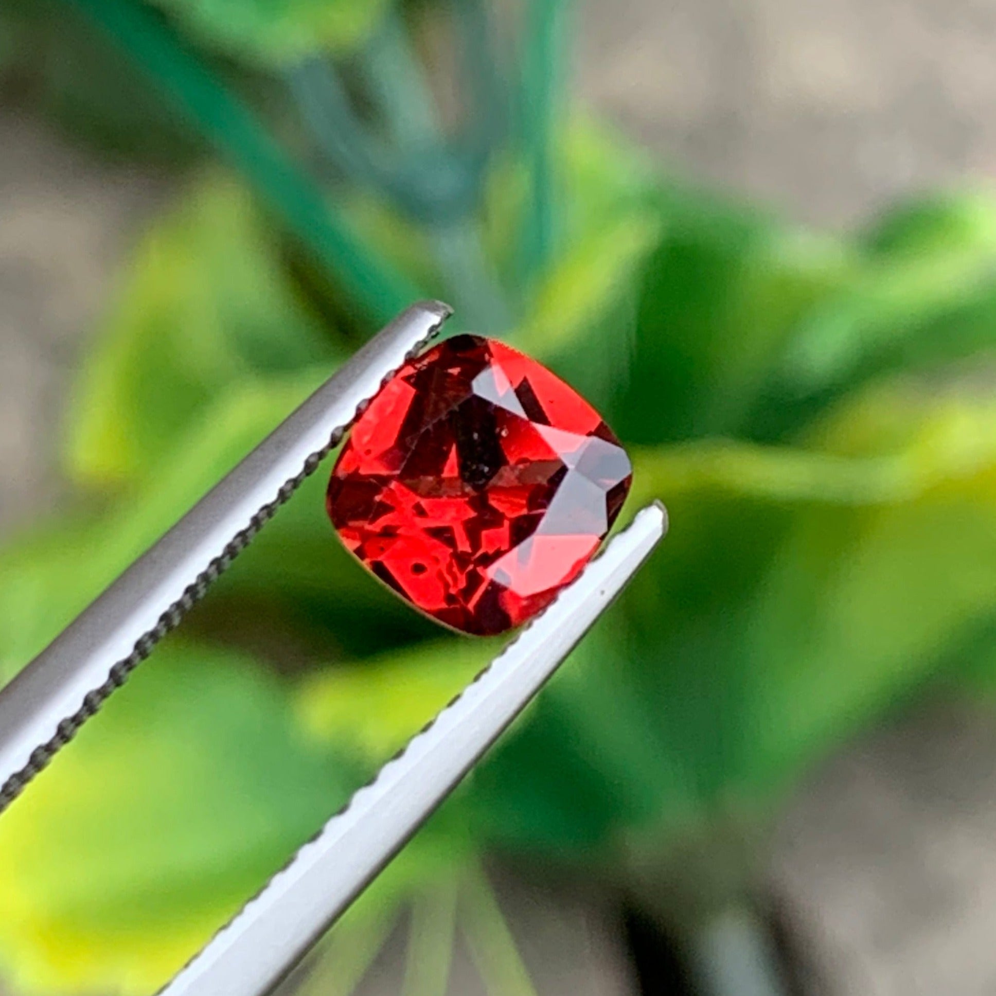 red garnet gemstone