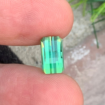 3.30 Carats Apple Green Tourmaline, Mint Green Tourmaline Pixel Shape