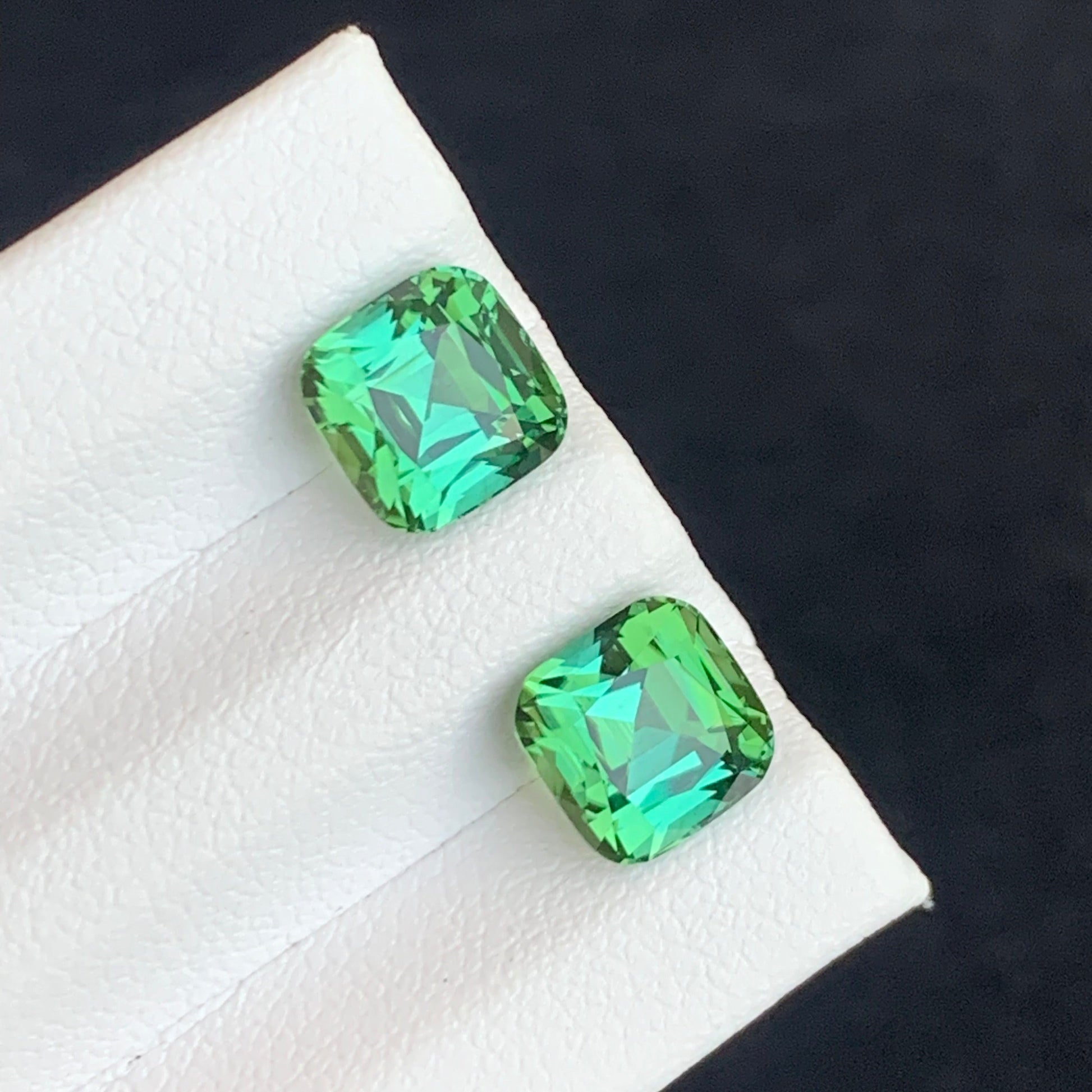 Bluish Green Gemstone Pair