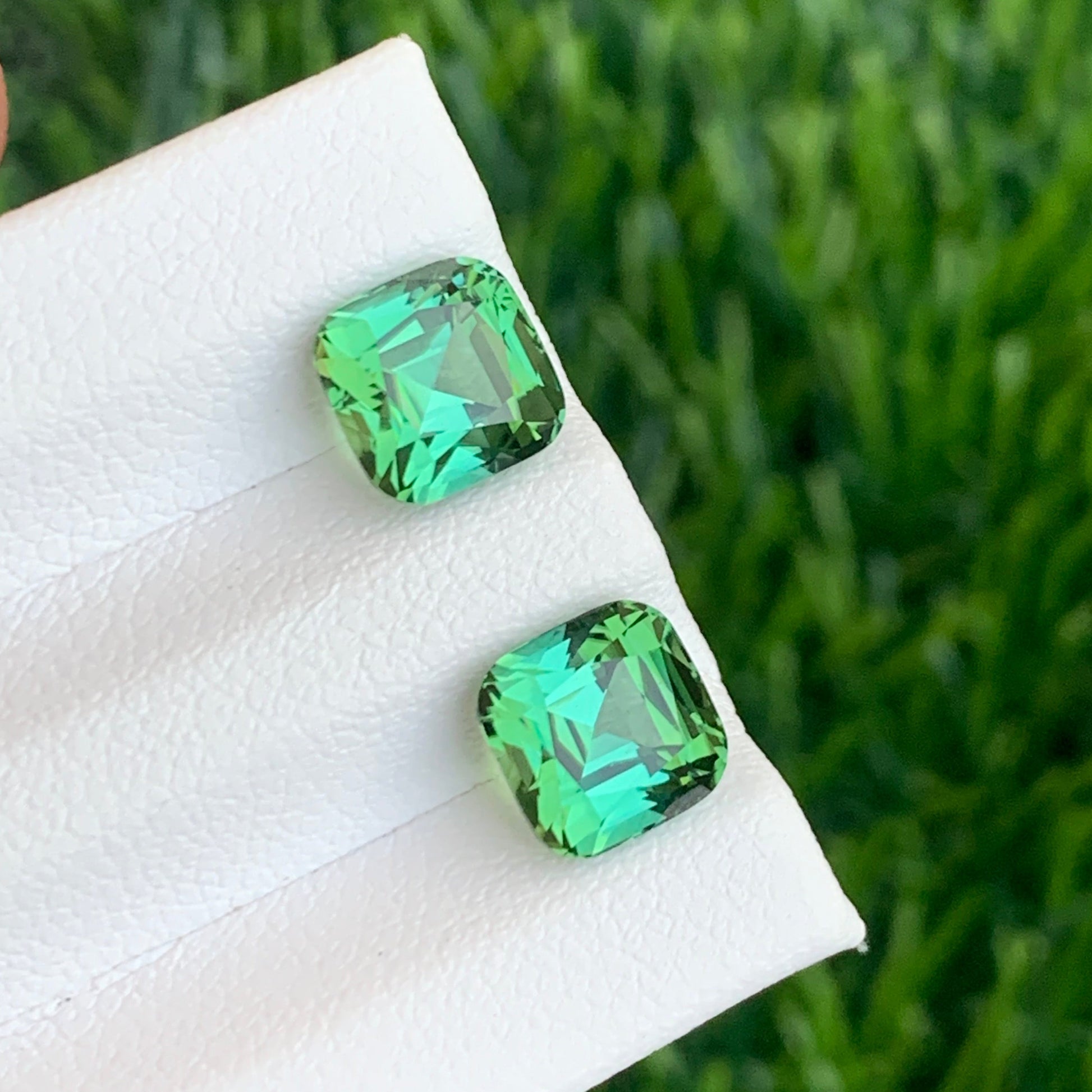 Bluish Green Tourmaline Pair