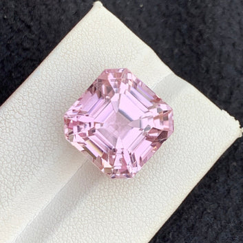 23.55 Carats Loose Pink Kunzite, Kunzite Stone Asscher Shape- 15.00x14.84 MM