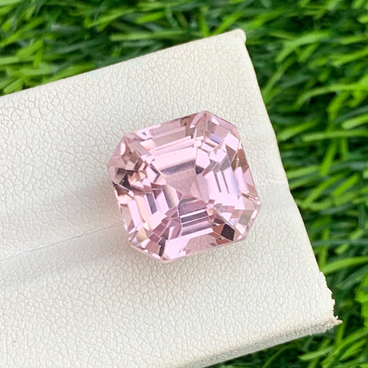 18.10 Carats Natural Pink Kunzite, Kunzite Gemstone Asscher Shape 13.60x13.59 MM