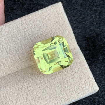 8.37 Carats Lemon Quartz Gemstone with Cushion Cut from Brazil – Natural Yellow Quartz